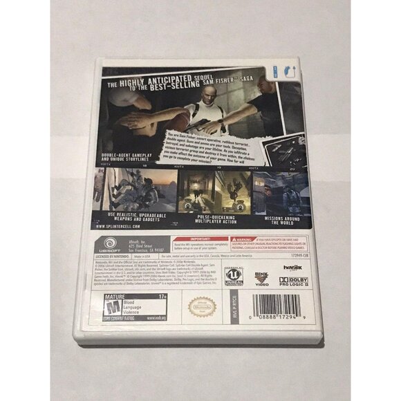 Wii: Splinter Cell Double Agent (Mint) - Picture 2 of 5